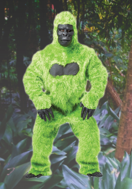 Neon Green Gorilla Mascot