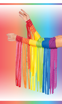 Rainbow Fringe Arm Pieces